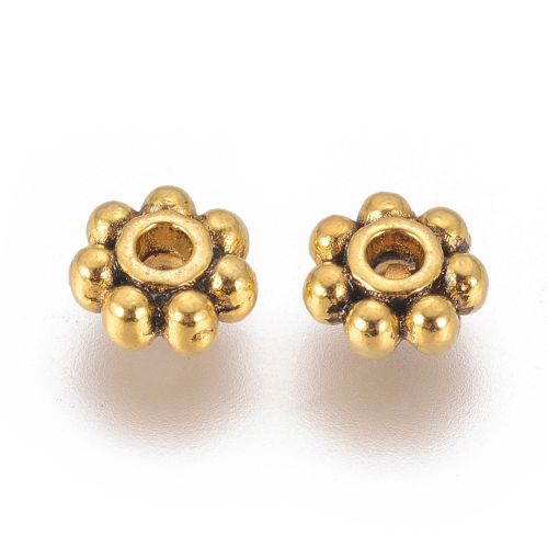 Spacer Beads - Daisy - Antique Gold