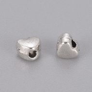 Heart Shaped Spacers - Antique Silver
