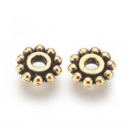 Spacer Beads - Gear - Antique Gold