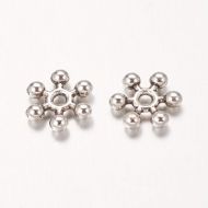Snowflake Spacers - Antique Silver
