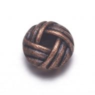 Spacer Beads - Flat Round - Red Copper