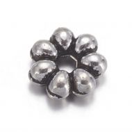 Spacer Beads - Flower - Silver Antique