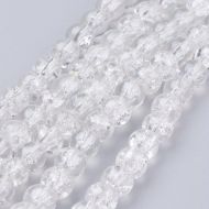6mm Crackle Glass Bead - clear