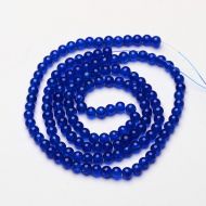 8mm Crackle Glass Bead - Blue