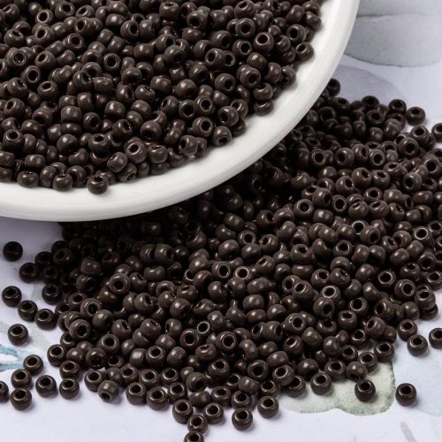 MIYUKI Round Rocailles Beads - 8/0 - Opaque Chocolate