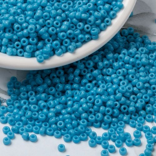 MIYUKI Round Rocailles Beads - 8/0 - Opaque Turquoise Blue