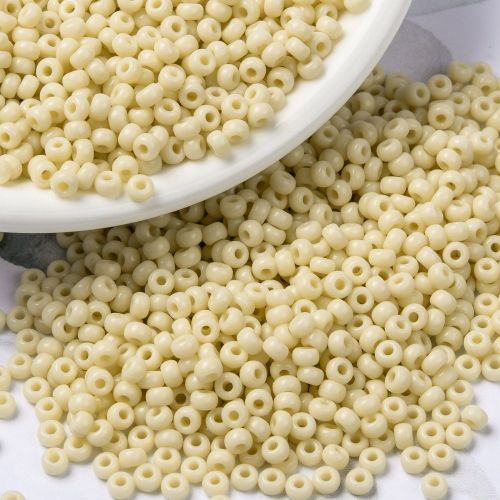 MIYUKI Round Rocailles Beads - 8/0 - Opaque Dark Cream