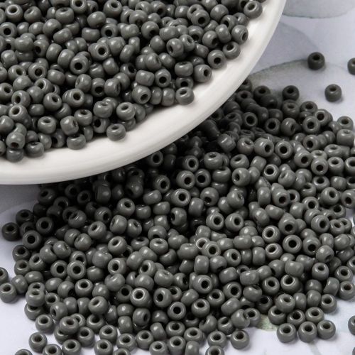 MIYUKI Round Rocailles Beads - 8/0 - Opaque Falcon Gray