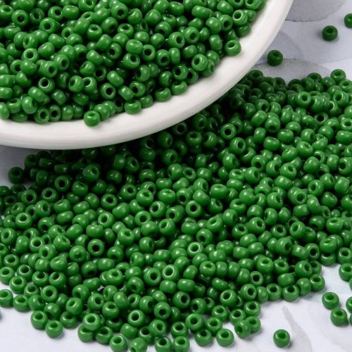 MIYUKI Round Rocailles Beads - 8/0 - Opaque  Green