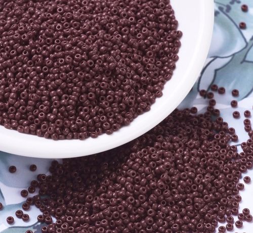 MIYUKI Round Rocailles Beads - 11/0 - Opaque Red Brown