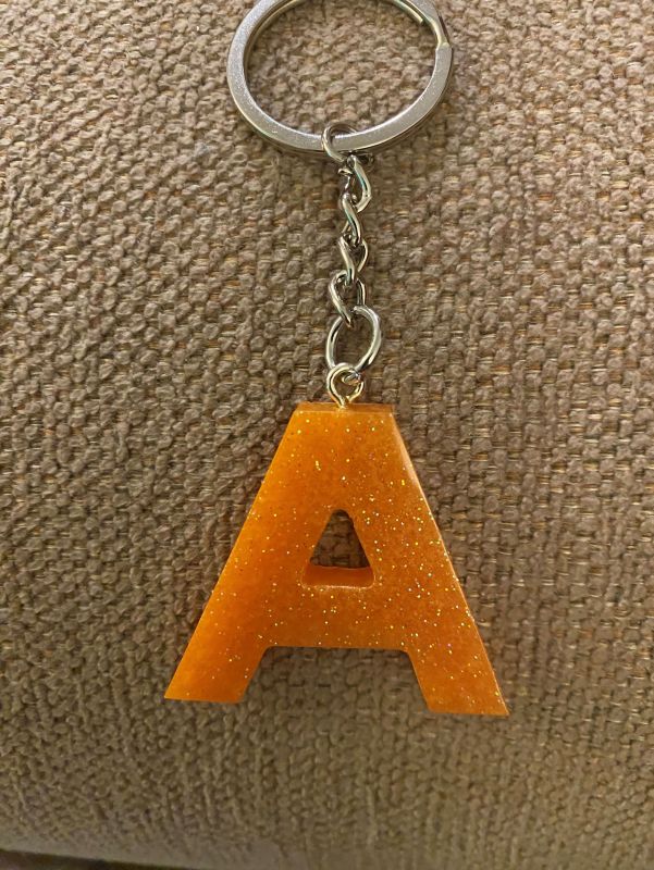 Alphabet Resin Key Chain