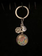 Keychain - I love Mom Glass Cabochon - Style A
