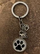 Keychain - Dog Lover Glass Cabochon - Style G
