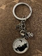 Keychain - Cat Lover Glass Cabochon - Style H
