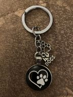 Keychain - Dog Lover Glass Cabochon - Style H