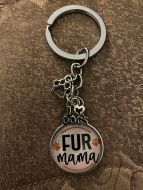 Keychain - Dog Lover Glass Cabochon - Style P