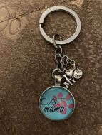 Keychain - Cat Lover Glass Cabochon - Style U