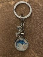 Keychain - Vintage Sea Glass Cabochon